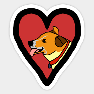 My Small Valentine Toby Dog Sticker